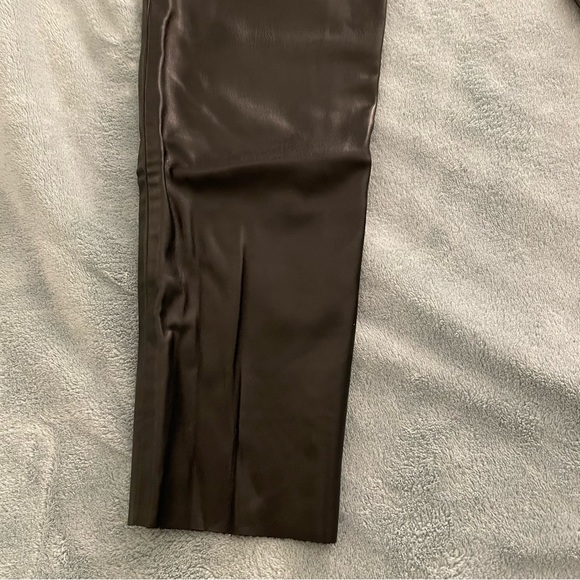 Zara Pants Vegan Leather Black High Waisted Side Zip Like New Size Medium - Picture 12 of 12